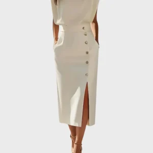 Dalia | Midi Dress with Side Slit