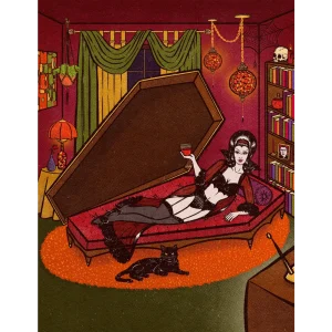 Cozy Coffin Art Print